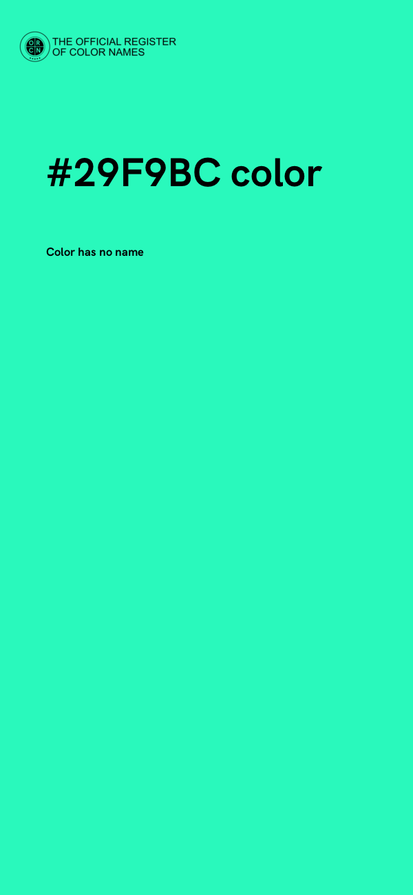 #29F9BC color image