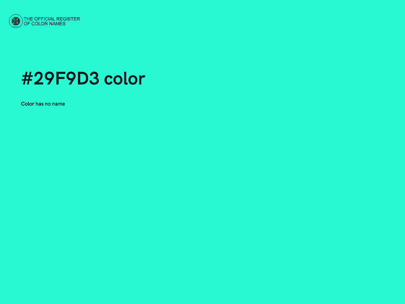 #29F9D3 color image