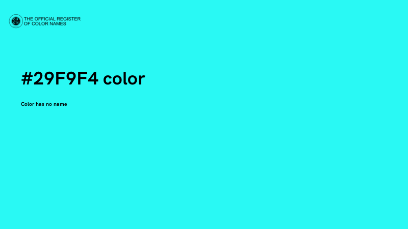 #29F9F4 color image