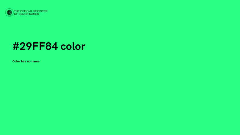 #29FF84 color image