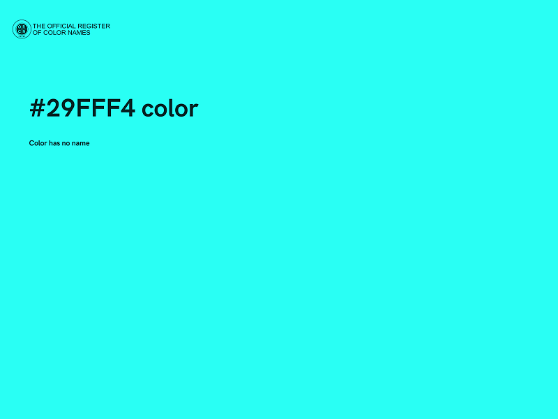 #29FFF4 color image