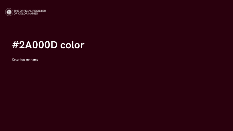 #2A000D color image