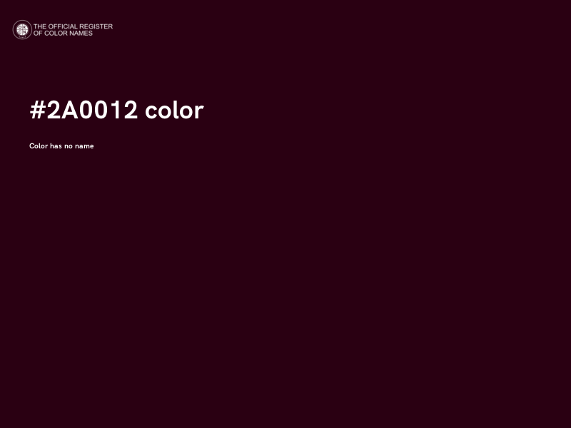 #2A0012 color image