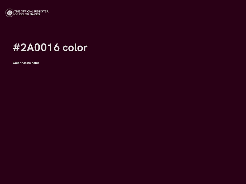 #2A0016 color image