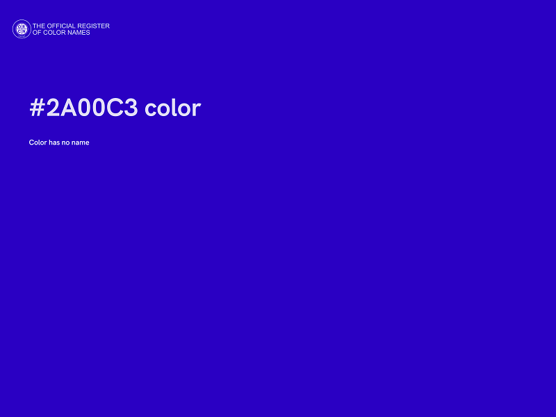 #2A00C3 color image