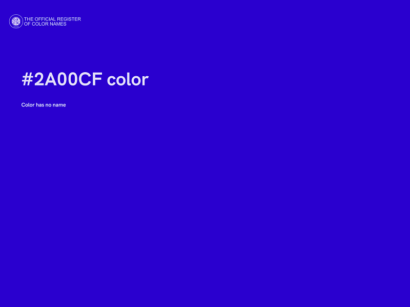 #2A00CF color image