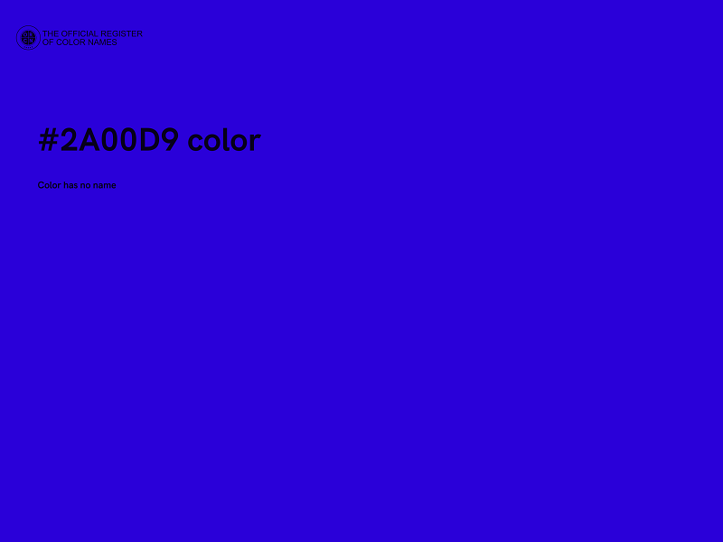 #2A00D9 color image
