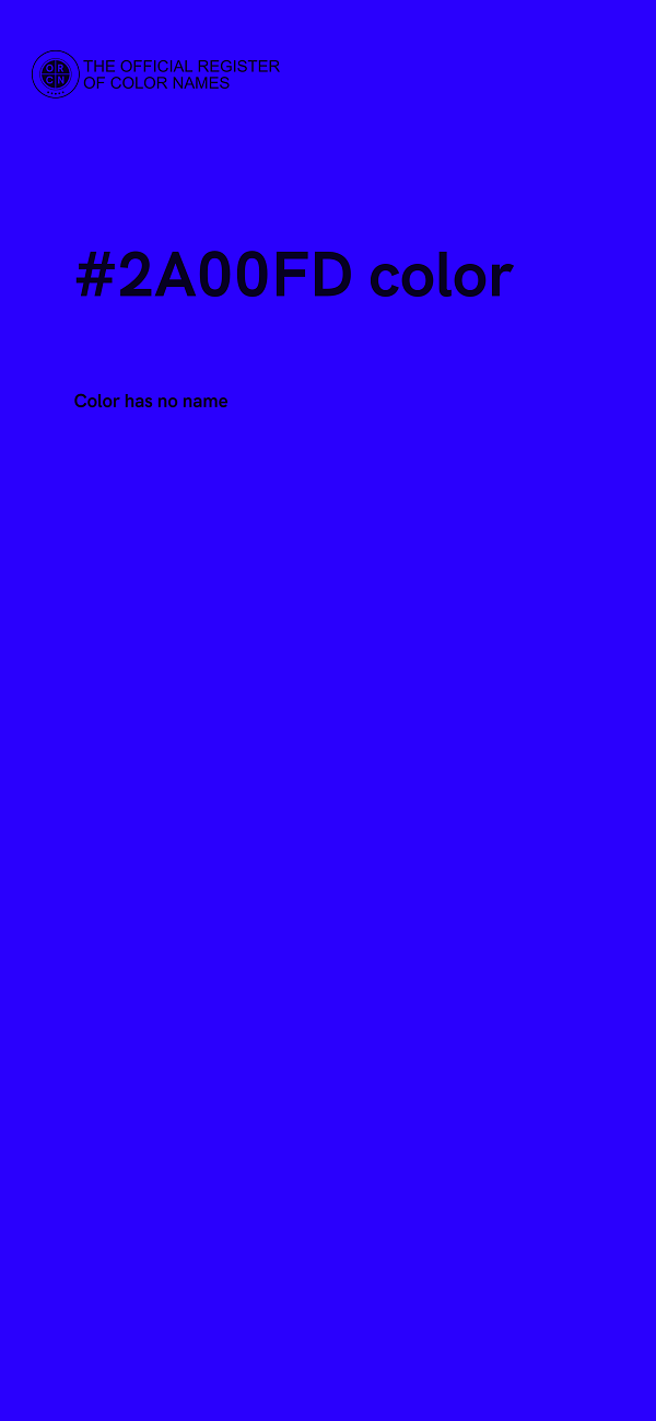 #2A00FD color image