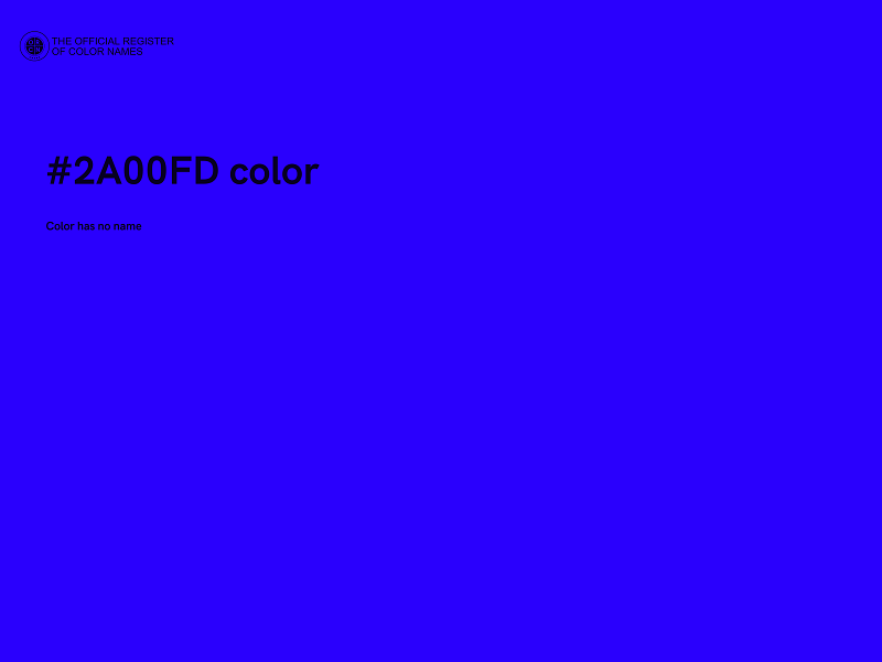 #2A00FD color image