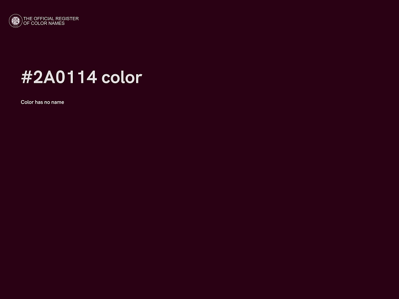 #2A0114 color image