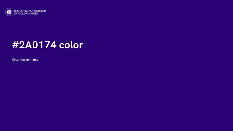 #2A0174 color image