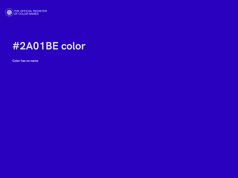 #2A01BE color image