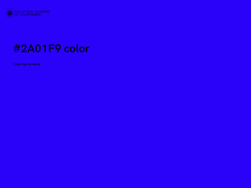 #2A01F9 color image