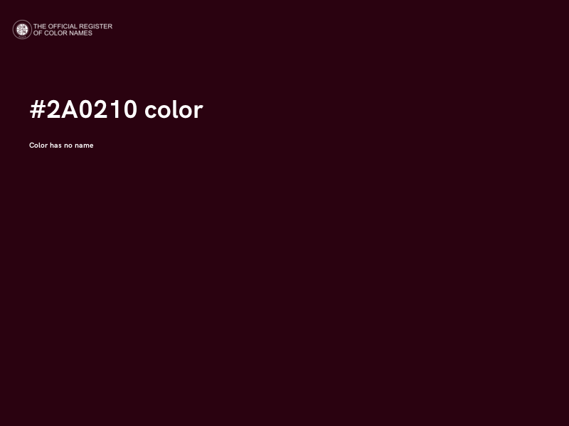 #2A0210 color image