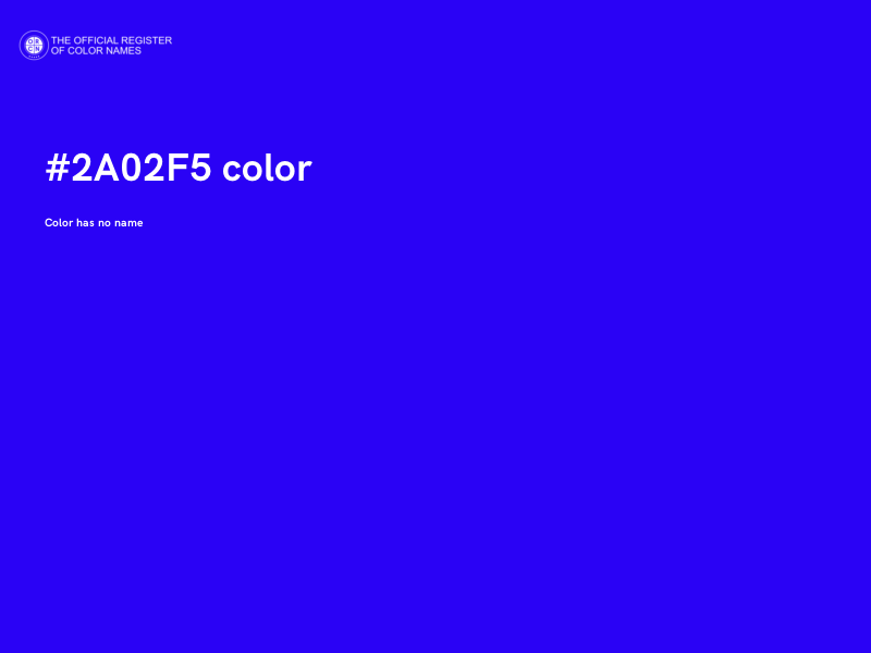 #2A02F5 color image