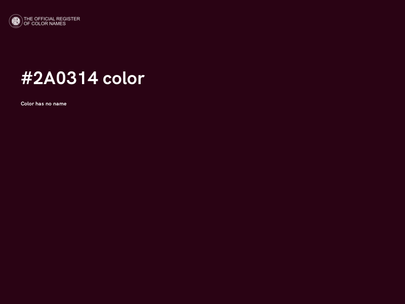 #2A0314 color image