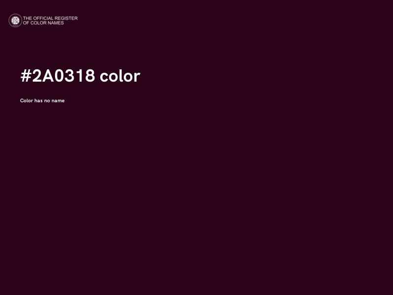 #2A0318 color image