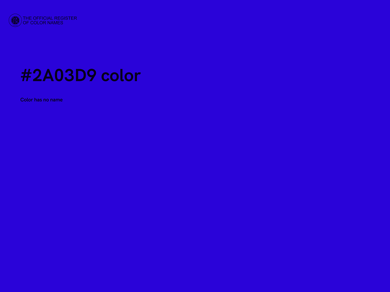 #2A03D9 color image