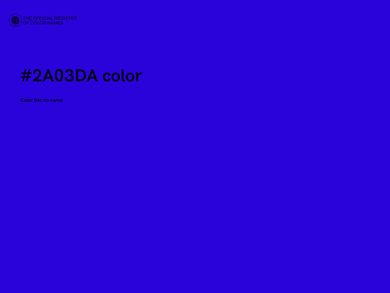 #2A03DA color image