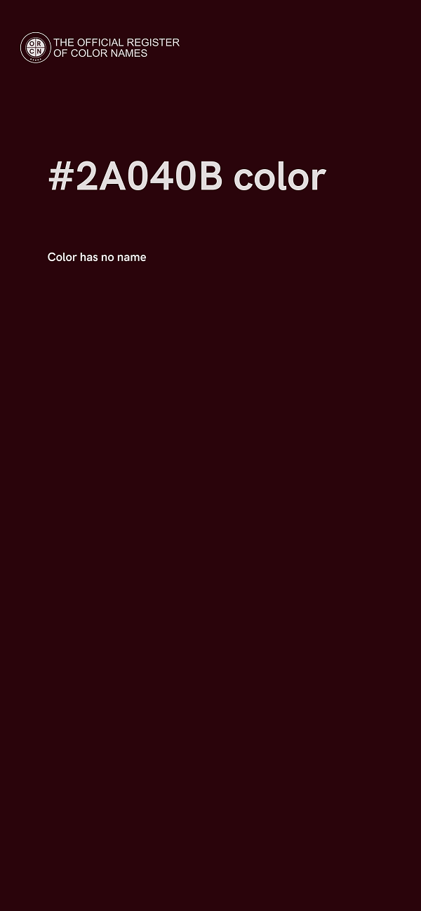 #2A040B color image