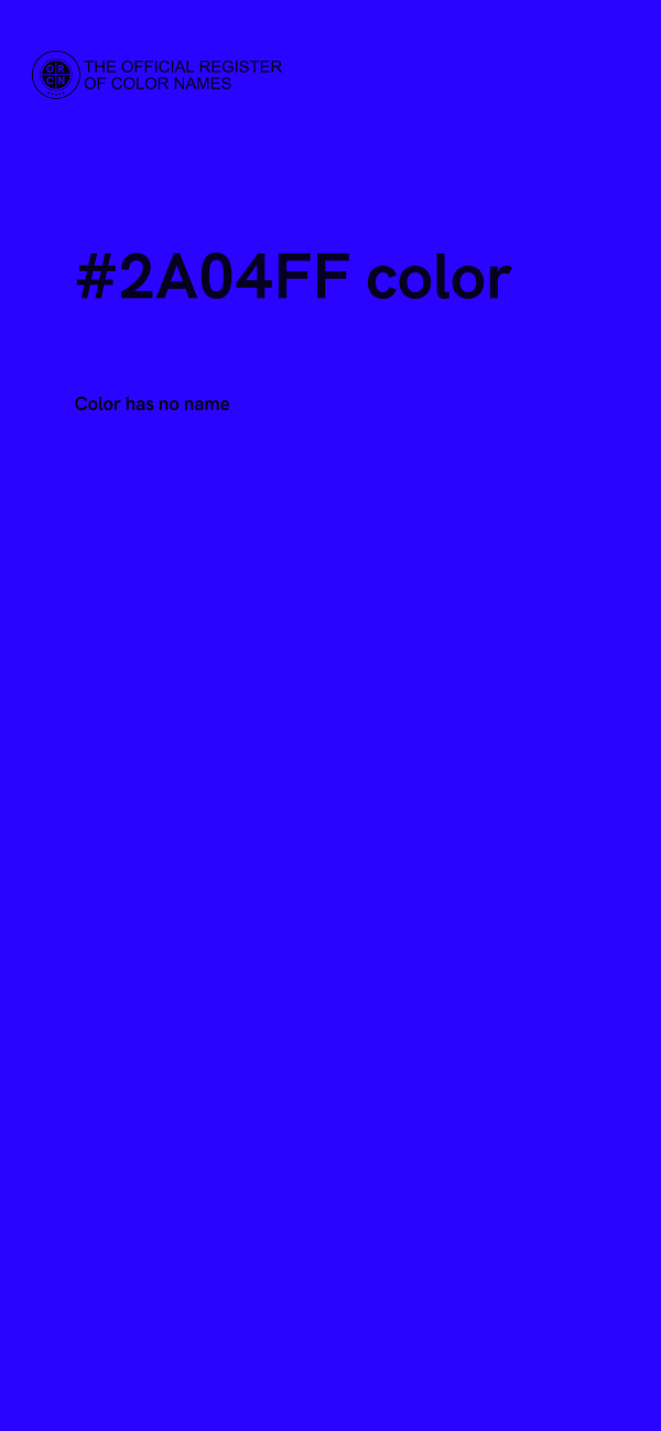 #2A04FF color image