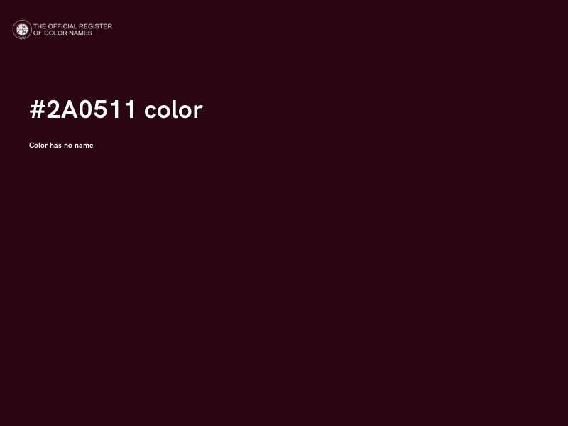 #2A0511 color image