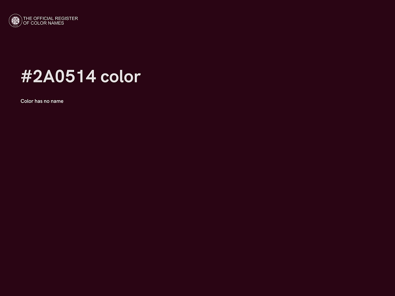 #2A0514 color image