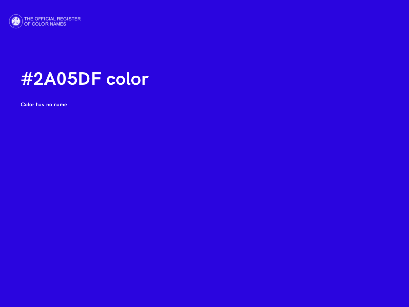 #2A05DF color image