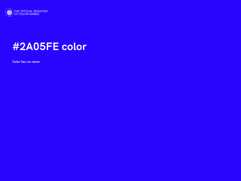 #2A05FE color image