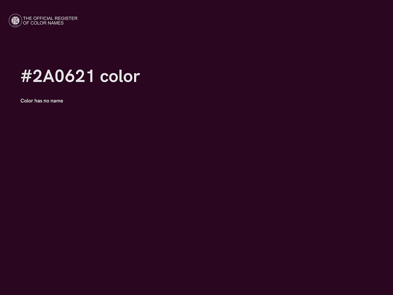 #2A0621 color image