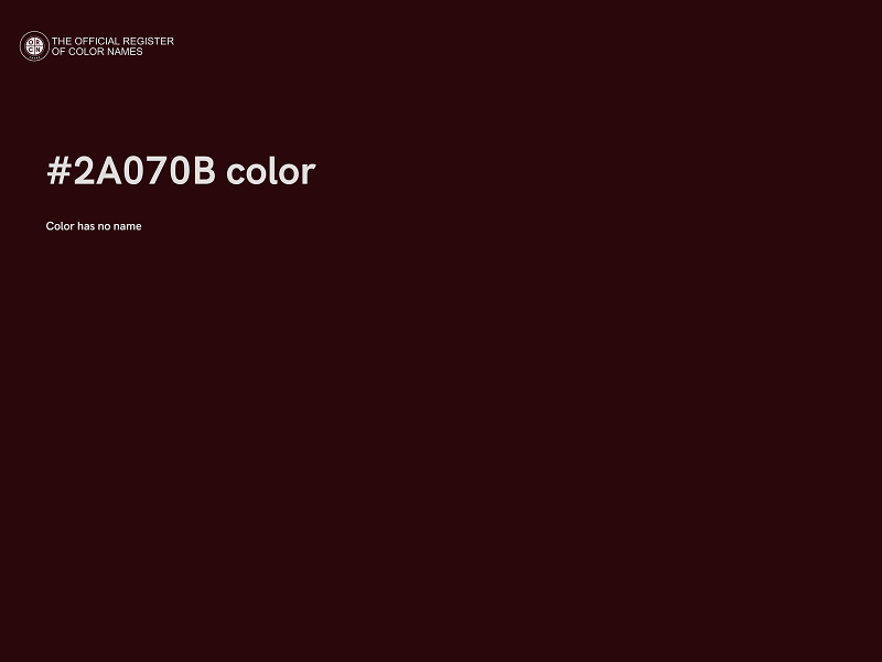 #2A070B color image