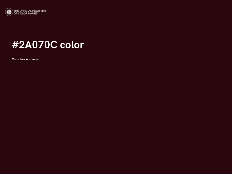 #2A070C color image