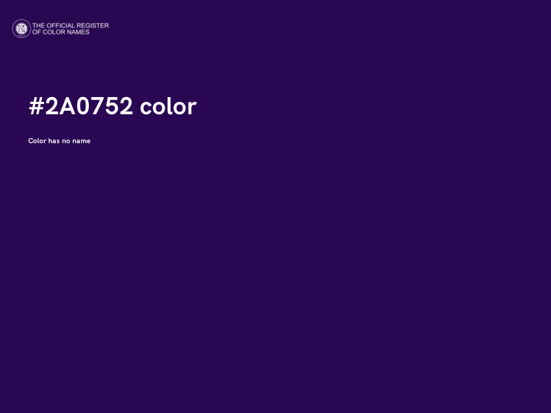 #2A0752 color image