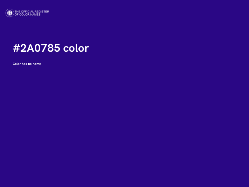 #2A0785 color image