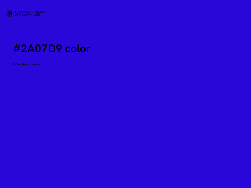 #2A07D9 color image