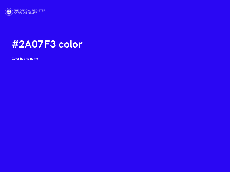 #2A07F3 color image