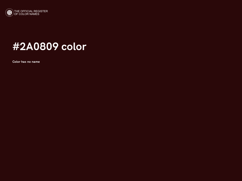 #2A0809 color image