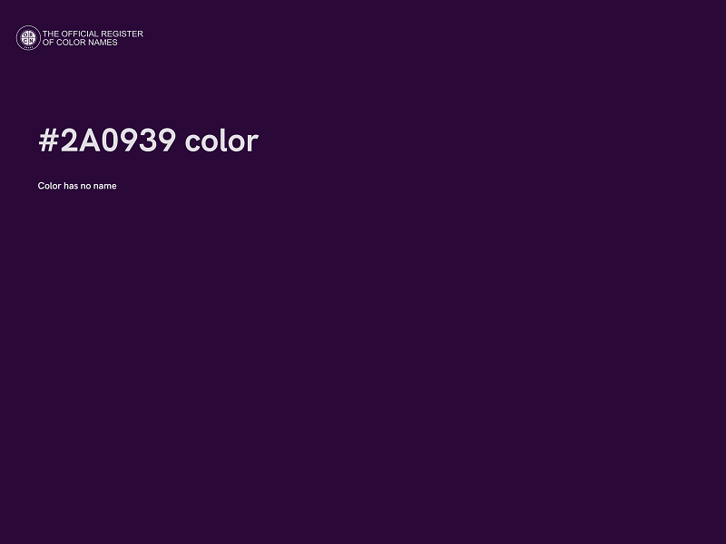 #2A0939 color image