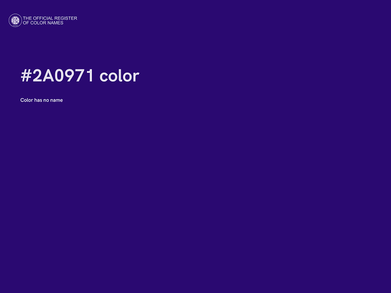 #2A0971 color image