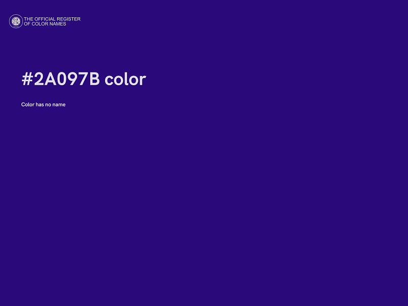 #2A097B color image