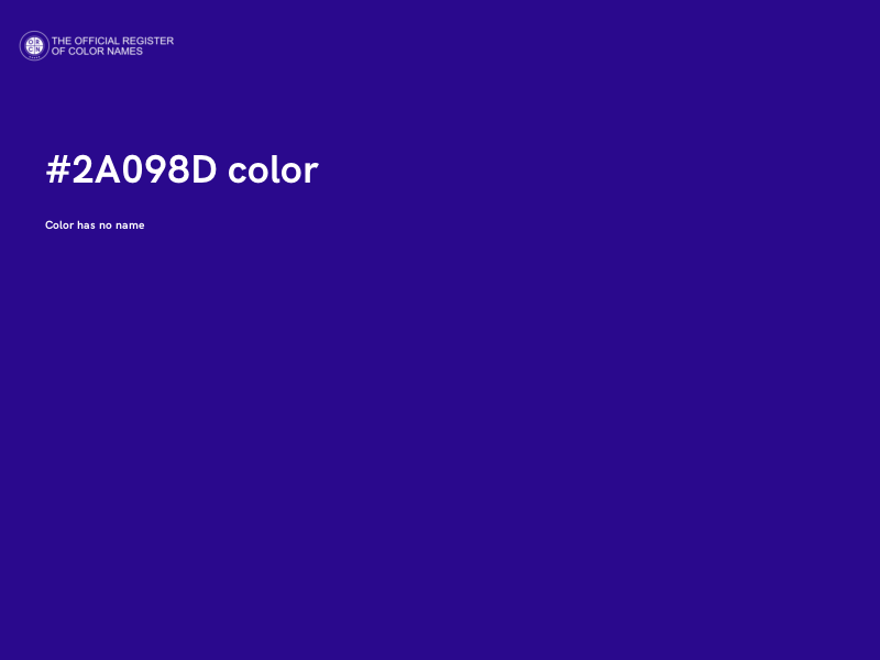 #2A098D color image