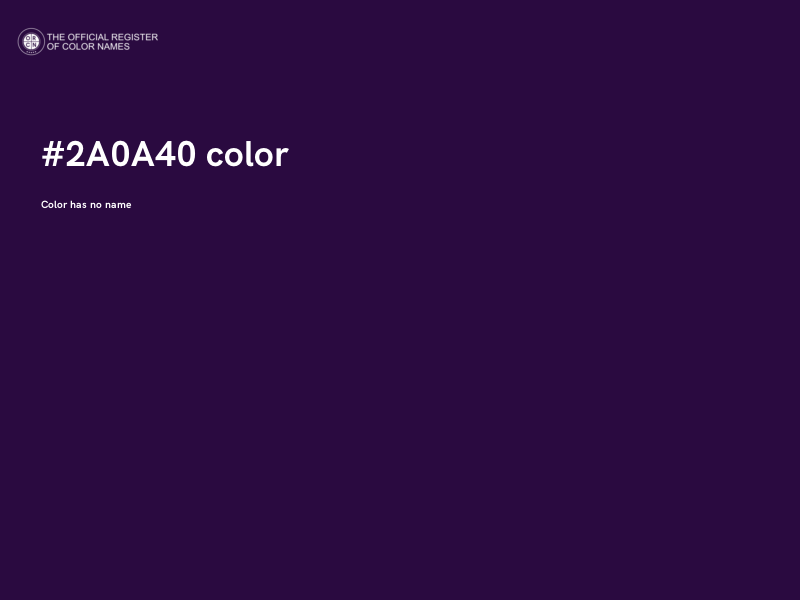 #2A0A40 color image