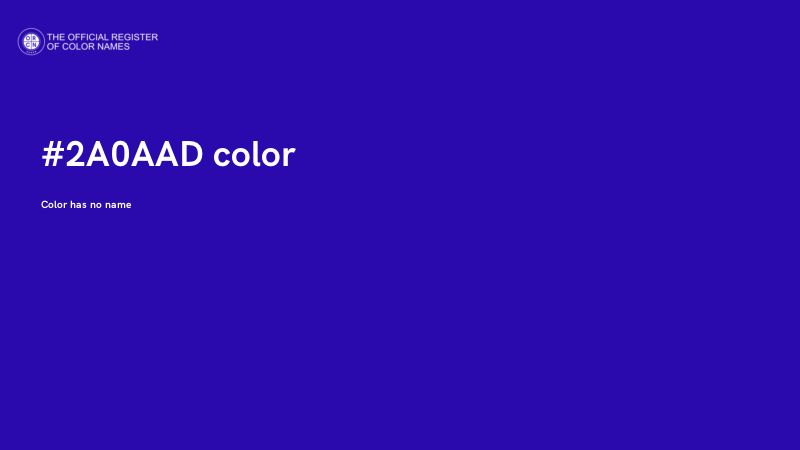#2A0AAD color image