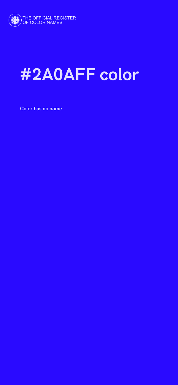 #2A0AFF color image