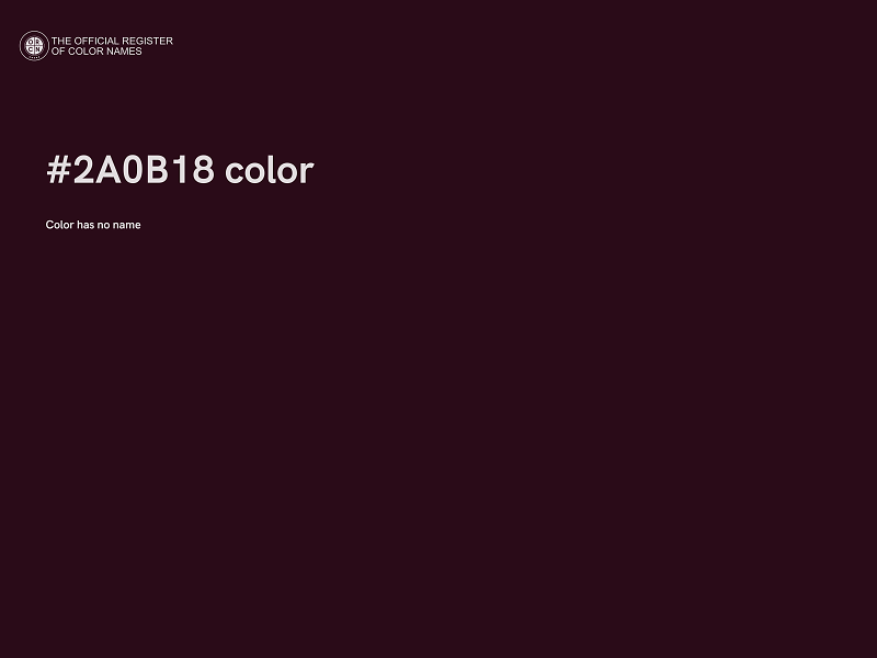 #2A0B18 color image