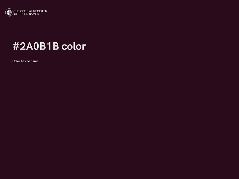 #2A0B1B color image