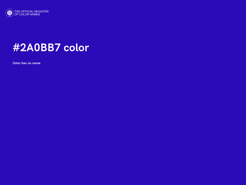 #2A0BB7 color image