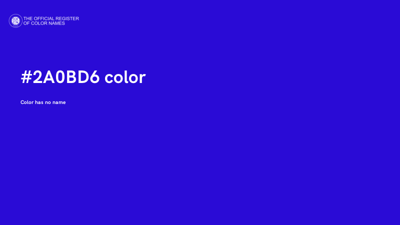 #2A0BD6 color image