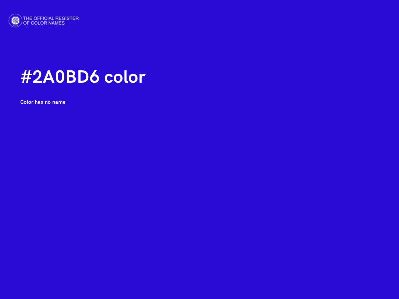 #2A0BD6 color image
