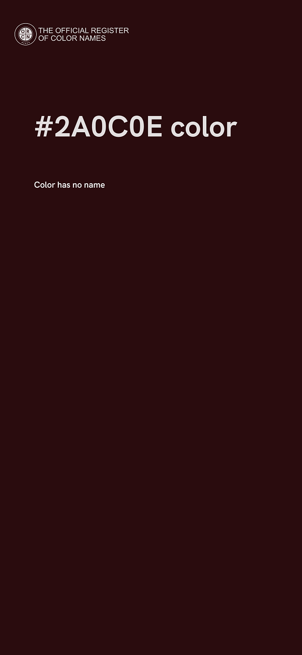 #2A0C0E color image